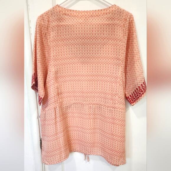 Anthropologie Euphemia Peasant Pullover Top Pink small NWT - Picture 6 of 9